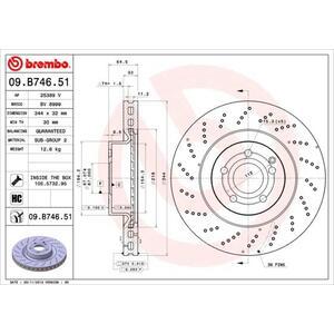 09.B746.51
BREMBO
Tarcza hamulcowa
