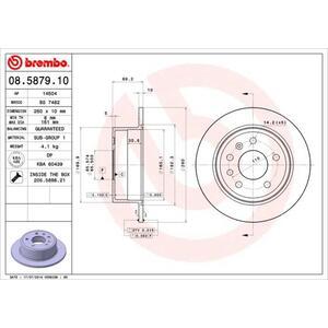 08.5879.10
BREMBO
Tarcza hamulcowa
