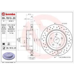 09.7813.2X
BREMBO
Tarcza hamulcowa
