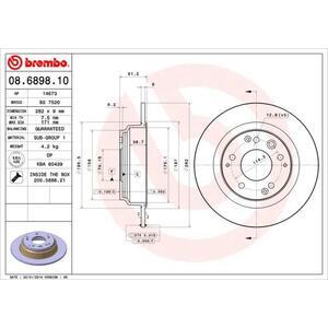 08.6898.10
BREMBO
Tarcza hamulcowa
