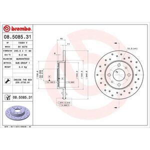 08.5085.31
BREMBO
Tarcza hamulcowa
