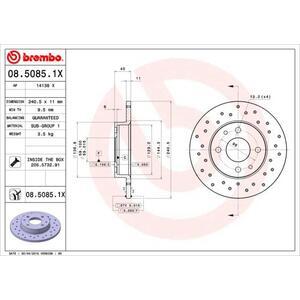 08.5085.1X
BREMBO
Tarcza hamulcowa
