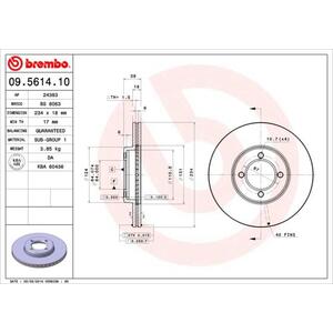 09.5614.10
BREMBO
Tarcza hamulcowa
