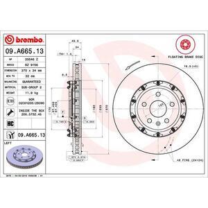 09.A665.13
BREMBO
Tarcza hamulcowa
