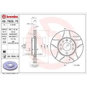 09.7629.75
BREMBO
Tarcza hamulcowa
