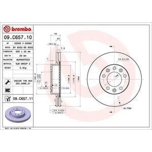 09.C657.11
BREMBO
Tarcza hamulcowa
