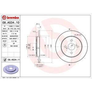 08.A534.11
BREMBO
Tarcza hamulcowa
