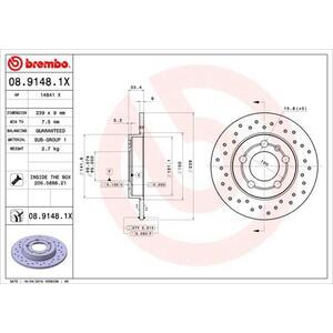 08.9148.1X
BREMBO
Tarcza hamulcowa
