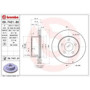 09.7421.81
BREMBO
Tarcza hamulcowa
