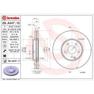 09.A447.11
BREMBO
Tarcza hamulcowa
