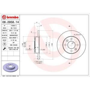 08.2958.14
BREMBO
Tarcza hamulcowa
