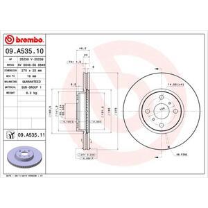 09.A535.11
BREMBO
Tarcza hamulcowa
