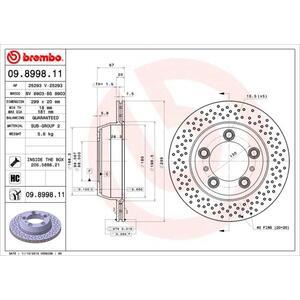 09.8998.11
BREMBO
Tarcza hamulcowa
