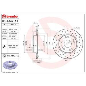 08.A147.1X
BREMBO
Tarcza hamulcowa
