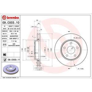 09.C003.11
BREMBO
Tarcza hamulcowa
