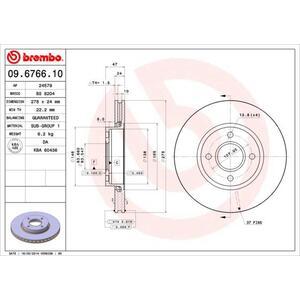 09.6766.10
BREMBO
Tarcza hamulcowa
