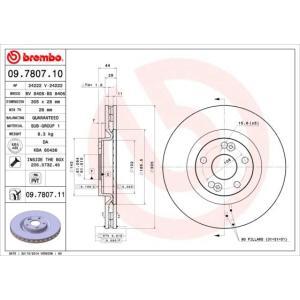 09.7807.11
BREMBO
Tarcza hamulcowa
