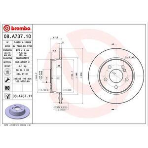 08.A737.11
BREMBO
Tarcza hamulcowa
