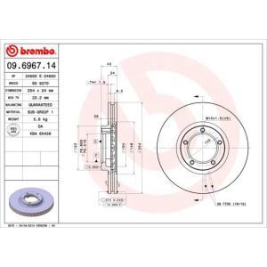 09.6967.14
BREMBO
Tarcza hamulcowa
