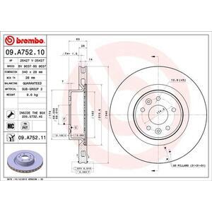 09.A752.11
BREMBO
Tarcza hamulcowa
