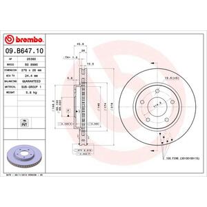 09.B647.11
BREMBO
Tarcza hamulcowa
