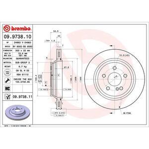 09.9738.11
BREMBO
Tarcza hamulcowa
