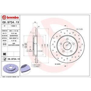 08.9734.1X
BREMBO
Tarcza hamulcowa
