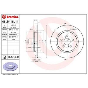 08.D416.11
BREMBO
Tarcza hamulcowa
