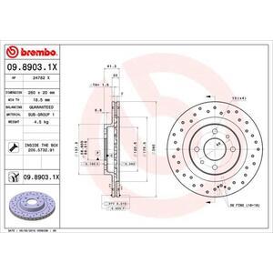 09.8903.1X
BREMBO
Tarcza hamulcowa
