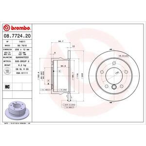 08.7724.20
BREMBO
Tarcza hamulcowa
