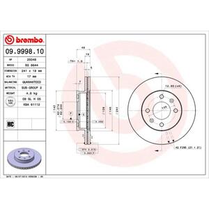 09.9998.10
BREMBO
Tarcza hamulcowa
