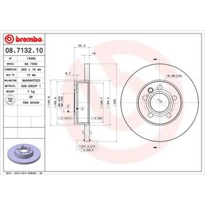 08.7132.10
BREMBO
Tarcza hamulcowa
