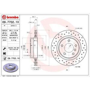 09.7702.1X
BREMBO
Tarcza hamulcowa
