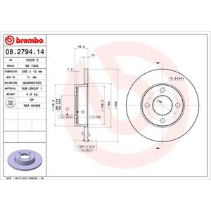 08.2794.14
BREMBO
Tarcza hamulcowa
