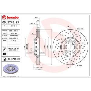 09.5745.2X
BREMBO
Tarcza hamulcowa
