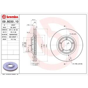 09.B030.10
BREMBO
Tarcza hamulcowa
