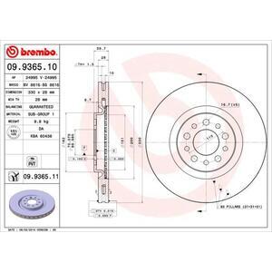 09.9365.11
BREMBO
Tarcza hamulcowa
