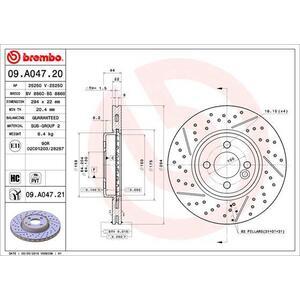 09.A047.21
BREMBO
Tarcza hamulcowa
