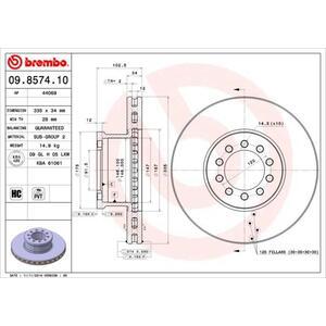 09.8574.10
BREMBO
Tarcza hamulcowa
