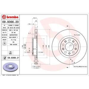 09.9366.21
BREMBO
Tarcza hamulcowa
