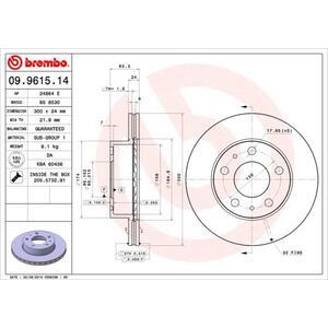 09.9615.14
BREMBO
Tarcza hamulcowa
