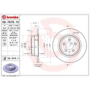 08.7878.11
BREMBO
Tarcza hamulcowa
