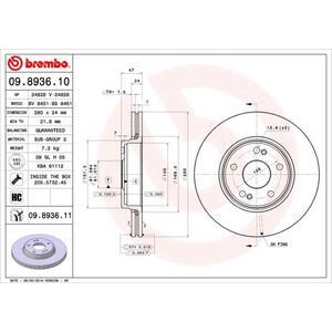 09.8936.11
BREMBO
Tarcza hamulcowa
