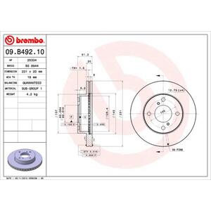 09.B492.10
BREMBO
Tarcza hamulcowa
