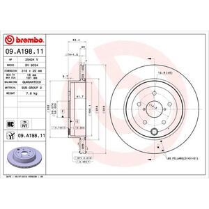 09.A198.11
BREMBO
Tarcza hamulcowa
