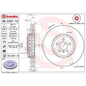 09.C407.13
BREMBO
Tarcza hamulcowa
