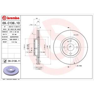 09.C136.11
BREMBO
Tarcza hamulcowa
