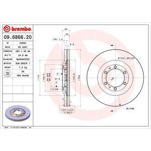 09.6866.20
BREMBO
Tarcza hamulcowa
