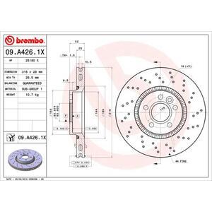 09.A426.1X
BREMBO
Tarcza hamulcowa
