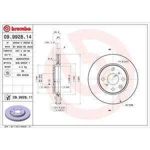 09.9928.11
BREMBO
Tarcza hamulcowa
